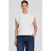 image:imageDEAR JOHN Tilly Sweater Womens Classic Fit Crew Neck Flutter SleeveOffwhite