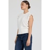 image:imageDEAR JOHN Tilly Sweater Womens Classic Fit Crew Neck Flutter SleeveOffwhite