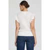 image:imageDEAR JOHN Tilly Sweater Womens Classic Fit Crew Neck Flutter SleeveOffwhite