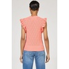 image:imageDEAR JOHN Tilly Sweater Womens Classic Fit Crew Neck Flutter SleevePeachy Coral