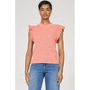 image:imageDEAR JOHN Tilly Sweater Womens Classic Fit Crew Neck Flutter SleevePeachy Coral