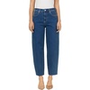 image:imageDEAR JOHN Everett High Rise Tapered Leg Jeans for Women Cuffed Hem Cropped LengthUltra Beam