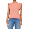 image:imageDEAR JOHN Tilly Sweater Womens Classic Fit Crew Neck Flutter SleevePeachy Coral