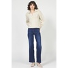 image:imageDEAR JOHN Bastina Sweater Womens Relaxed Cable Knit Long Sleeve PulloverFlax