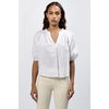 image:imageDEAR JOHN Costa Womens Blouse Relaxed Fit VNeck 34 SleeveWhite
