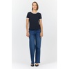 image:imageDEAR JOHN Unity Crew Neck Womens Short Sleeve Relaxed Fit Womens TopBlackWhite