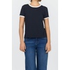 image:imageDEAR JOHN Unity Crew Neck Womens Short Sleeve Relaxed Fit Womens TopBlackWhite