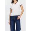 image:imageDEAR JOHN Unity Crew Neck Womens Short Sleeve Relaxed Fit Womens TopWhiteBrown