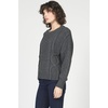 image:imageDEAR JOHN Hemingway Sweater Womens Oversized Rib Knit Crew Neck Long Sleeve Pullover Cable Detail Soft Cozy KnitwearCharcoal