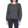 image:imageDEAR JOHN Hemingway Sweater Womens Oversized Rib Knit Crew Neck Long Sleeve Pullover Cable Detail Soft Cozy KnitwearCharcoal