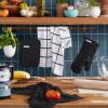 imageKITCHENAID Quilted Cotton Terry Cloth Oven Mitt Pot Holder Kitchen Towel 4Pack Set Heat Resistant Silicone Grip Gift Set Pistachio 16quotx26quot 7quotx13quot ampamp 7quotx10quotOnyx Black