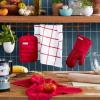 imageKITCHENAID Quilted Cotton Terry Cloth Oven Mitt Pot Holder Kitchen Towel 4Pack Set Heat Resistant Silicone Grip Gift Set Pistachio 16quotx26quot 7quotx13quot ampamp 7quotx10quotPassion Red
