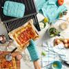 imageKITCHENAID Quilted Cotton Terry Cloth Oven Mitt Pot Holder Kitchen Towel 4Pack Set Heat Resistant Silicone Grip Gift Set Pistachio 16quotx26quot 7quotx13quot ampamp 7quotx10quotAqua Sky