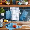 imageKITCHENAID Quilted Cotton Terry Cloth Oven Mitt Pot Holder Kitchen Towel 4Pack Set Heat Resistant Silicone Grip Gift Set Pistachio 16quotx26quot 7quotx13quot ampamp 7quotx10quotBlue Velvet