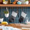 imageKitchenAid Albany Oven Mitt 2Pack Set Pistachio 7quotx13quotCharcoal Grey