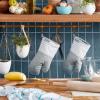 imageKitchenAid Albany Oven Mitt 2Pack Set Pistachio 7quotx13quotMatte Grey