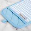 imageKitchenAid Albany Pot Holder 2Pack Set Charcoal Grey 7quotx10quotBlue Velvet