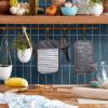 imageKitchenAid Albany Pot Holder 2Pack Set Charcoal Grey 7quotx10quotCharcoal Grey