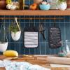imageKitchenAid Albany Pot Holder 2Pack Set Charcoal Grey 7quotx10quotOnyx Black