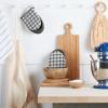 imageKitchenAid Gingham Mini Oven Mitt 2Pack Set Grey 55quotx8quotCharcoal Grey