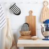 imageKitchenAid Gingham Mini Oven Mitt 2Pack Set Grey 55quotx8quotOnyx Black