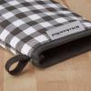 imageKitchenAid Gingham Mini Oven Mitt 2Pack Set Grey 55quotx8quotOnyx Black