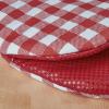 imageKitchenAid Gingham Mini Oven Mitt 2Pack Set Grey 55quotx8quotPassion Red