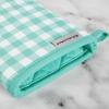 imageKitchenAid Gingham Oven Mitt 2Pack Set Milkshake 7quotx13quotAqua Sky