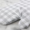 imageKitchenAid Gingham Oven Mitt 2Pack Set Milkshake 7quotx13quotMatte Grey