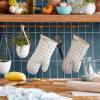imageKitchenAid Gingham Oven Mitt 2Pack Set Milkshake 7quotx13quotMilkshake