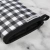 imageKitchenAid Gingham Oven Mitt 2Pack Set Milkshake 7quotx13quotOnyx Black