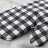 imageKitchenAid Gingham Oven Mitt 2Pack Set Milkshake 7quotx13quotOnyx Black