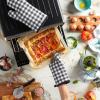 imageKitchenAid Gingham Oven Mitt 2Pack Set Milkshake 7quotx13quotOnyx Black