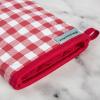 imageKitchenAid Gingham Oven Mitt 2Pack Set Milkshake 7quotx13quotPassion Red