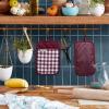 imageKitchenAid Gingham Pot Holder 2Pack Set Beet 7quotx10quotBeet