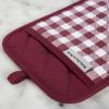 imageKitchenAid Gingham Pot Holder 2Pack Set Beet 7quotx10quotBeet