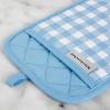 imageKitchenAid Gingham Pot Holder 2Pack Set Beet 7quotx10quotBlue Velvet