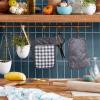 imageKitchenAid Gingham Pot Holder 2Pack Set Beet 7quotx10quotCharcoal Grey