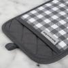 imageKitchenAid Gingham Pot Holder 2Pack Set Beet 7quotx10quotCharcoal Grey