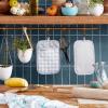 imageKitchenAid Gingham Pot Holder 2Pack Set Beet 7quotx10quotMatte Grey