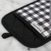 imageKitchenAid Gingham Pot Holder 2Pack Set Beet 7quotx10quotOnyx Black