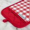 imageKitchenAid Gingham Pot Holder 2Pack Set Beet 7quotx10quotPassion Red