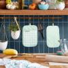 imageKitchenAid Gingham Pot Holder 2Pack Set Beet 7quotx10quotPistachio