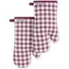 imageKitchenAid Gingham Oven Mitt 2Pack Set Milkshake 7quotx13quotBeet