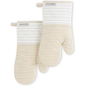 imageKitchenAid Albany Oven Mitt 2Pack Set Pistachio 7quotx13quotMilkshake