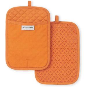 imageKitchenAid Asteroid Pot Holder 2Pack Set Mineral Water 7quotx10quotHoney Orange