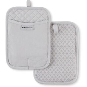imageKitchenAid Asteroid Pot Holder 2Pack Set Mineral Water 7quotx10quotMatte Grey