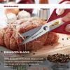 imageKitchenAid All Purpose Kitchen Shears with Protective Sheath Durable Stainless Steel Scissors Dishwasher Safe Soft Grip Comfort Handle 872 Inch PistachioRed