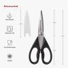 imageKitchenAid All Purpose Kitchen Shears with Protective Sheath Durable Stainless Steel Scissors Dishwasher Safe Soft Grip Comfort Handle 872 Inch PistachioBlack