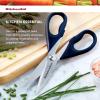 imageKitchenAid All Purpose Kitchen Shears with Protective Sheath Durable Stainless Steel Scissors Dishwasher Safe Soft Grip Comfort Handle 872 Inch PistachioInk Blue